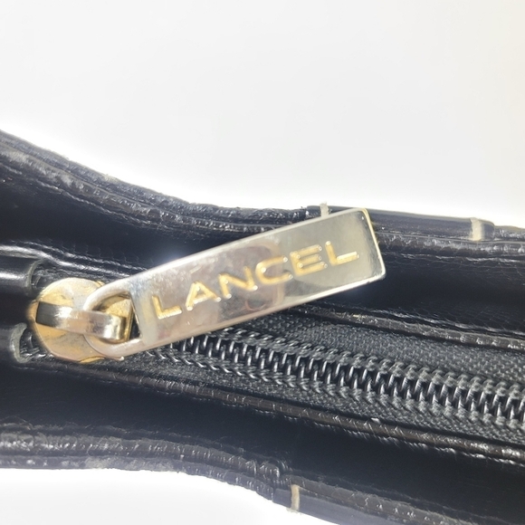 Elegant Lancel Black Leather Shoulder Bag - Picture 9 of 16